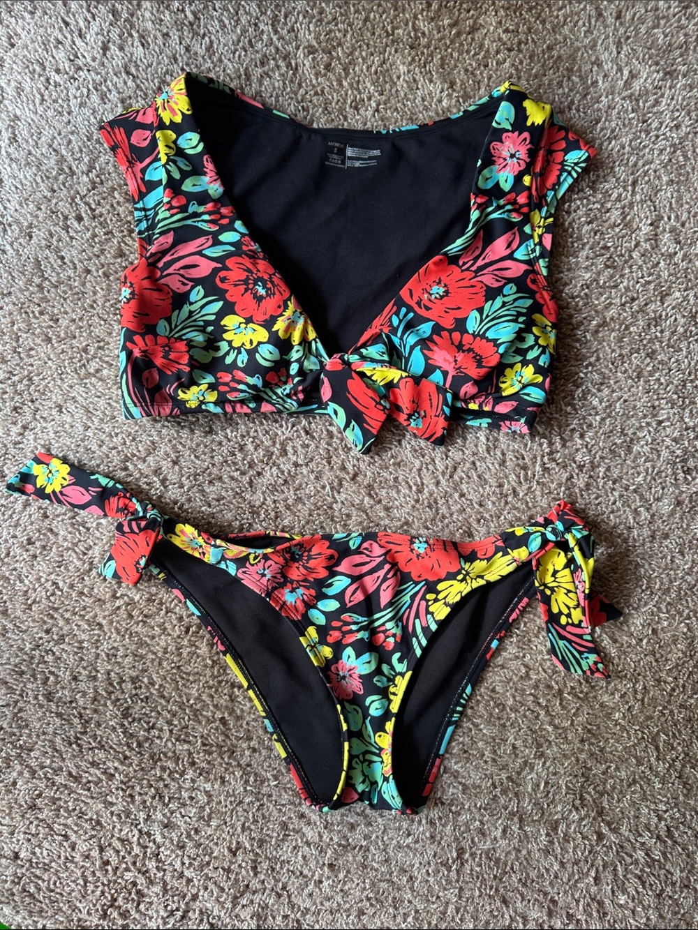Adore Me Floral Tie-Front Bikini Swim Set